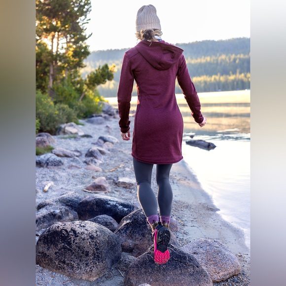 Title Nine Rainier Long Sleeve Dress Color Port Size XS - Picture 2 of 16